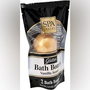 SPA Luxury Gold Glitter Vanilla Bath Bombs, 2-ct.